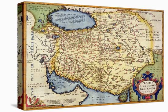 Map of Persia, from the "Theatrum Orbis Terrarum", Pub. by Abraham Ortelius Antwerp, circa 1590-null-Stretched Canvas