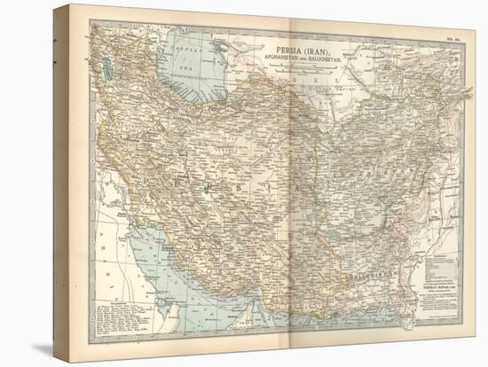 Map of Persia (Iran), Afghanistan and Baluchistan-Encyclopaedia Britannica-Stretched Canvas