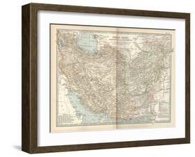 Map of Persia (Iran), Afghanistan and Baluchistan-Encyclopaedia Britannica-Framed Art Print