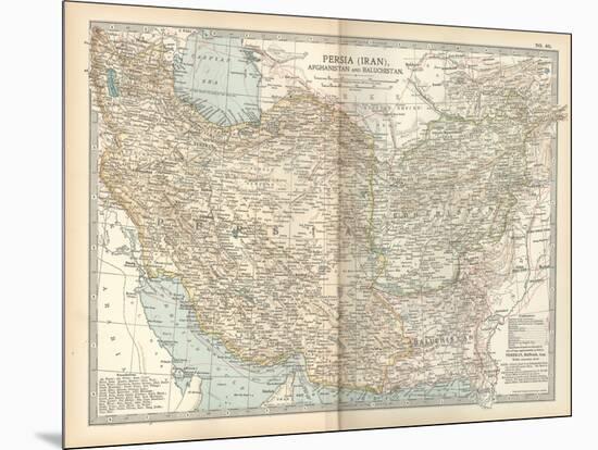 Map of Persia (Iran), Afghanistan and Baluchistan-Encyclopaedia Britannica-Mounted Art Print