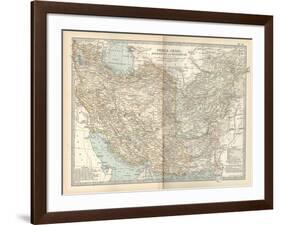 Map of Persia (Iran), Afghanistan and Baluchistan-Encyclopaedia Britannica-Framed Art Print