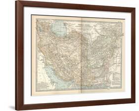 Map of Persia (Iran), Afghanistan and Baluchistan-Encyclopaedia Britannica-Framed Art Print