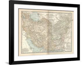 Map of Persia (Iran), Afghanistan and Baluchistan-Encyclopaedia Britannica-Framed Art Print