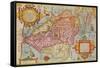 Map of Peru, c1599-Arnoldus Florentius-Framed Stretched Canvas