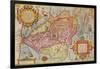 Map of Peru, c1599-Arnoldus Florentius-Framed Giclee Print