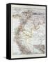 Map of Peru Ecuador Venezuela and Columbia 1899-null-Framed Stretched Canvas