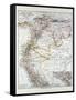 Map of Peru Ecuador Venezuela and Columbia 1899-null-Framed Stretched Canvas