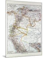 Map of Peru Ecuador Venezuela and Columbia 1899-null-Mounted Giclee Print