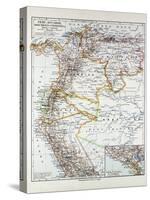 Map of Peru Ecuador Venezuela and Columbia 1899-null-Stretched Canvas