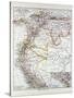 Map of Peru Ecuador Venezuela and Columbia 1899-null-Stretched Canvas