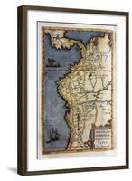 Map of Peru-Abraham Ortelius-Framed Art Print