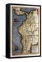 Map of Peru-Abraham Ortelius-Framed Stretched Canvas