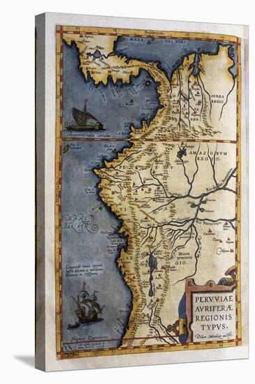 Map of Peru-Abraham Ortelius-Stretched Canvas