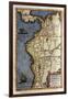 Map of Peru-Abraham Ortelius-Framed Art Print