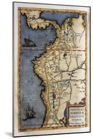 Map of Peru-Abraham Ortelius-Mounted Art Print