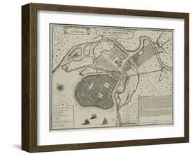 Map of Petersburg, 1717-Nicolas De Fer-Framed Giclee Print