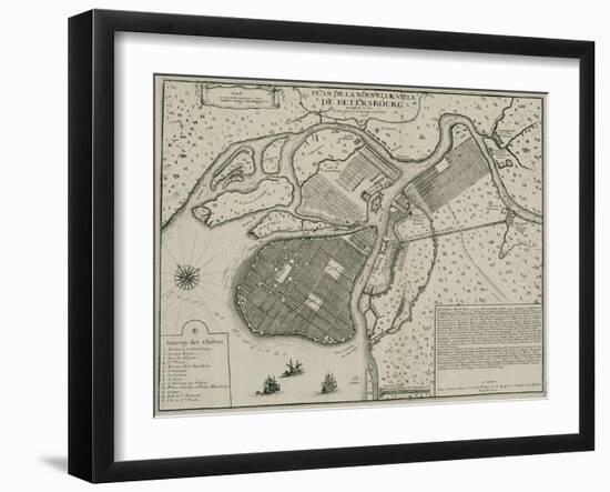 Map of Petersburg, 1717-Nicolas De Fer-Framed Giclee Print