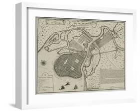 Map of Petersburg, 1717-Nicolas De Fer-Framed Giclee Print