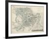 Map of Petersburg, 1834-W.B. Clarke-Framed Giclee Print