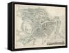 Map of Petersburg, 1834-W.B. Clarke-Framed Stretched Canvas