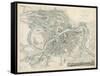 Map of Petersburg, 1834-W.B. Clarke-Framed Stretched Canvas