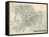 Map of Petersburg, 1834-W.B. Clarke-Framed Stretched Canvas