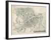 Map of Petersburg, 1834-W.B. Clarke-Framed Giclee Print