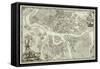 Map of Petersburg (Book to the 50th Anniversary of the Founding of St. Petersbur), 1753-null-Framed Stretched Canvas