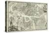 Map of Petersburg (Book to the 50th Anniversary of the Founding of St. Petersbur), 1753-null-Stretched Canvas