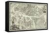 Map of Petersburg (Book to the 50th Anniversary of the Founding of St. Petersbur), 1753-null-Framed Stretched Canvas