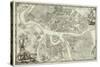 Map of Petersburg (Book to the 50th Anniversary of the Founding of St. Petersbur), 1753-null-Stretched Canvas