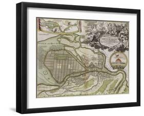 Map of Petersburg (Saint Petersburg Master Pla)-Jean-Baptiste Alexandre Le Blond-Framed Giclee Print