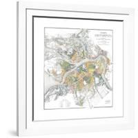 Map of Petersburg-null-Framed Premium Giclee Print
