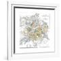 Map of Petersburg-null-Framed Premium Giclee Print