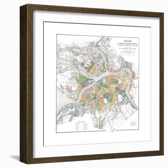 Map of Petersburg-null-Framed Giclee Print