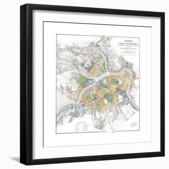 Map of Petersburg-null-Framed Giclee Print