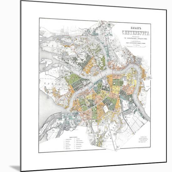 Map of Petersburg-null-Mounted Giclee Print