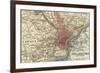 Map of Philadelphia (C. 1900), Maps-Encyclopaedia Britannica-Framed Premium Giclee Print