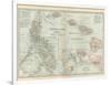 Map of Philippine Islands and Hawaii. Insets of Manila and Vicinity and Honolulu and Pearl Harbor-Encyclopaedia Britannica-Framed Art Print