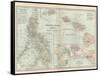 Map of Philippine Islands and Hawaii. Insets of Manila and Vicinity and Honolulu and Pearl Harbor-Encyclopaedia Britannica-Framed Stretched Canvas