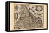 Map of Picardy, France-Pieter Van der Keere-Framed Stretched Canvas