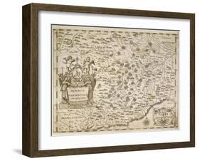 Map of Piedmont and Western Liguria Region-Giovanni Battista Cassini-Framed Giclee Print