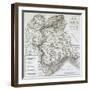 Map of Piedmont, of the Savoy and Genovas-null-Framed Premium Giclee Print