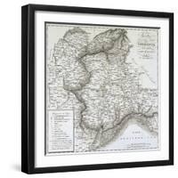 Map of Piedmont, of the Savoy and Genovas-null-Framed Premium Giclee Print