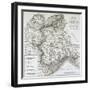 Map of Piedmont, of the Savoy and Genovas-null-Framed Premium Giclee Print