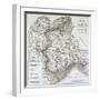 Map of Piedmont, of the Savoy and Genovas-null-Framed Premium Giclee Print