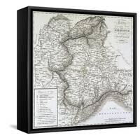 Map of Piedmont, of the Savoy and Genovas-null-Framed Stretched Canvas