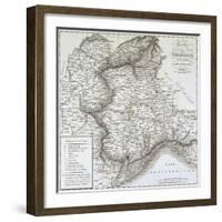 Map of Piedmont, of the Savoy and Genovas-null-Framed Giclee Print