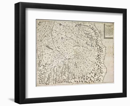 Map of Piedmont Region, Venice, 1567-null-Framed Premium Giclee Print