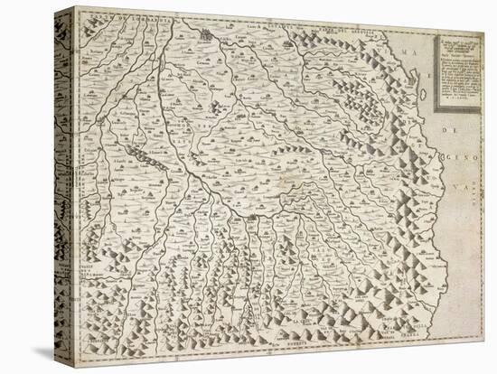 Map of Piedmont Region, Venice, 1567-null-Stretched Canvas